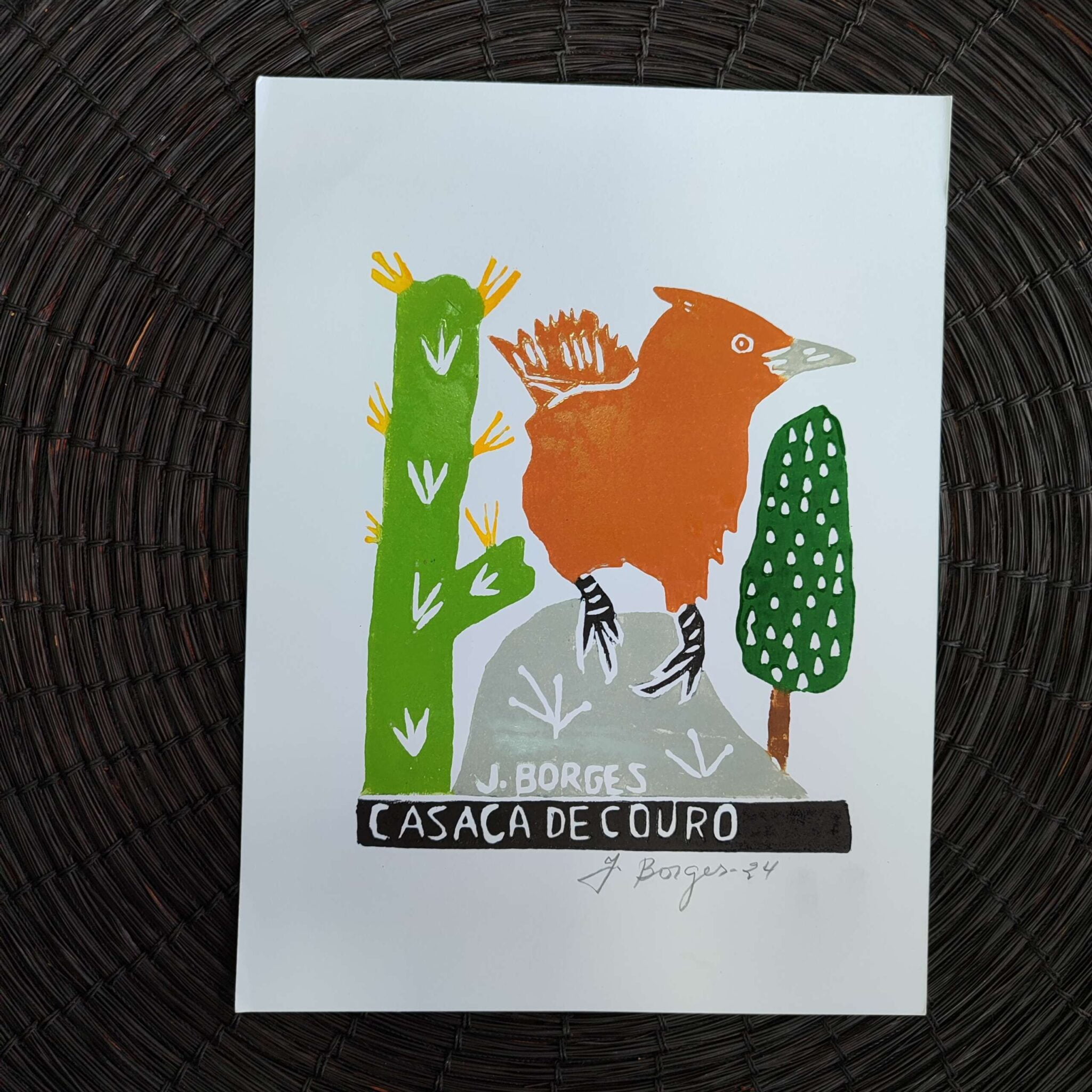 Xilogravura Original J Borges X Casaca De Couro